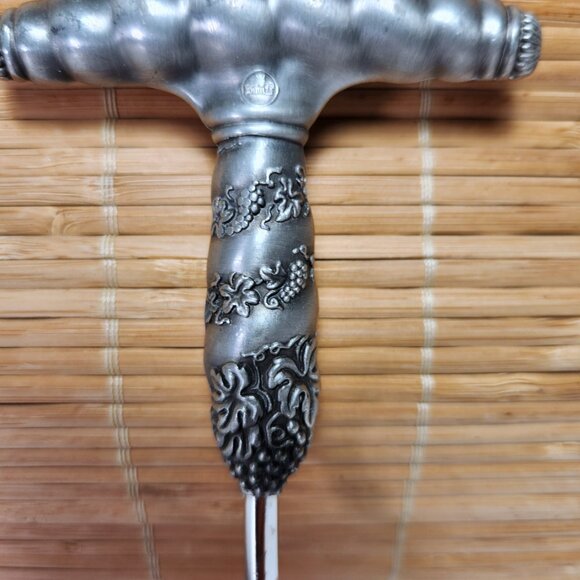 WMF Corkscrew Wine Bottle Opener Germany Grapes Leaves Design Vintage - Picture 3 of 7